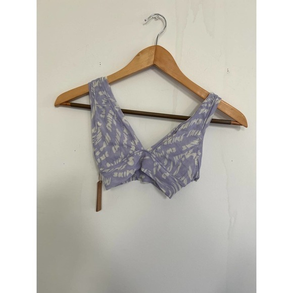 NWT SKIMS Summer Mesh Plunge Bralette Color lilac swirl Size XXS - Picture 2 of 8